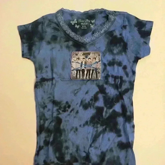 New Hand dyed 5 seconds of summer T-shirt girls M - Picture 1 of 3